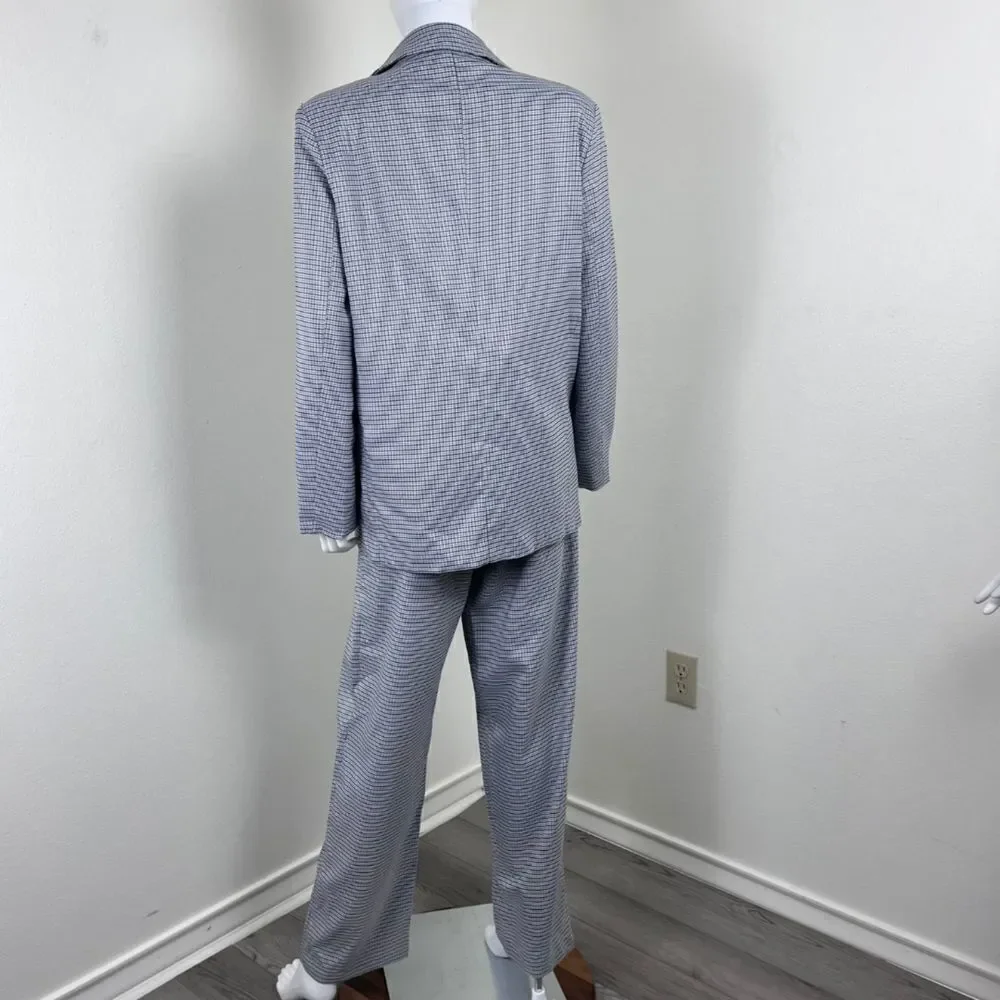 Motel Maiwa Women Size S Gray Herringbone Plaid Oversized Blazer Sakila Trouser